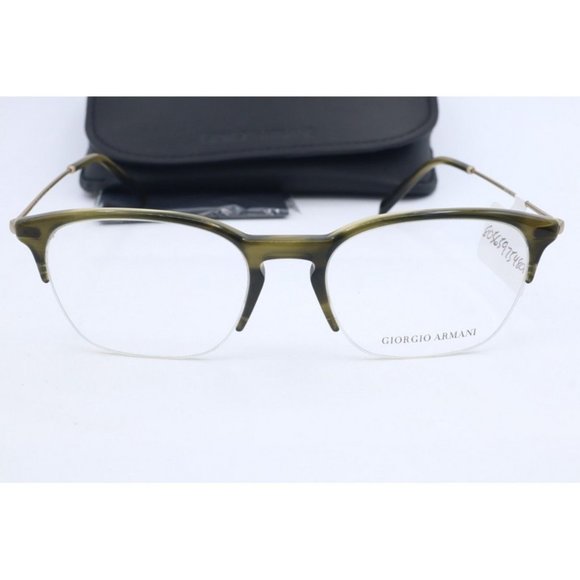 Giorgio Armani AR 7210 Tortoise Half Rim Rectangle Eyeglasses Clear Lenses 53mm - Picture 2 of 7